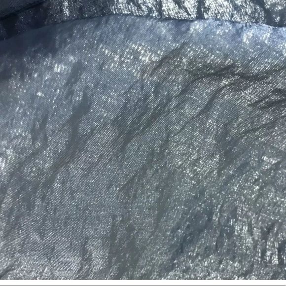 Bubble Skirt Cut Loose Iridescent Blue Metallic - Picture 6 of 7